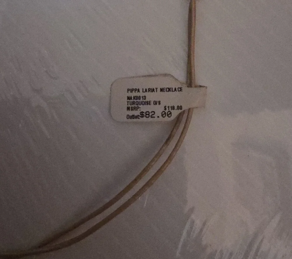 Johnny Was Aqua Beaded Tassel Necklace with Gold Accents